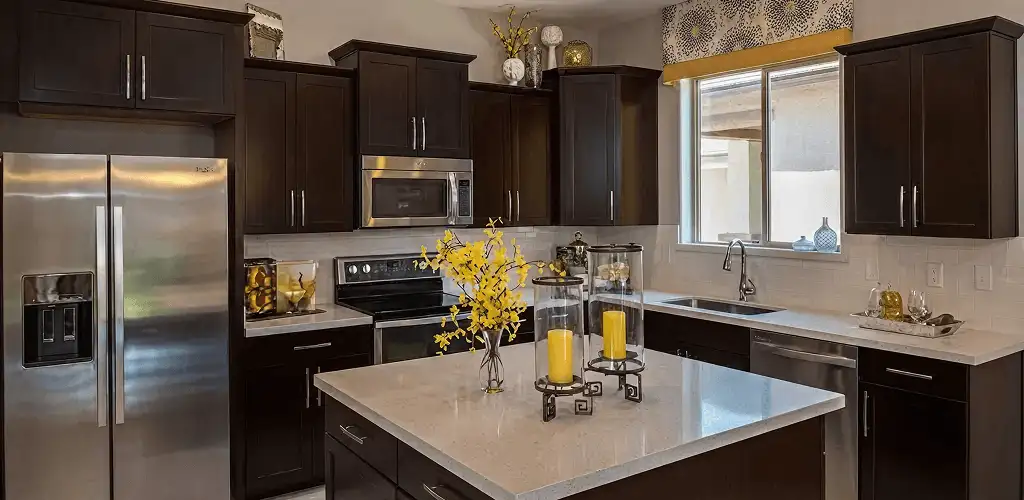 Cabinet painting results with freshly painted kitchen cabinets in Lakeland, FL