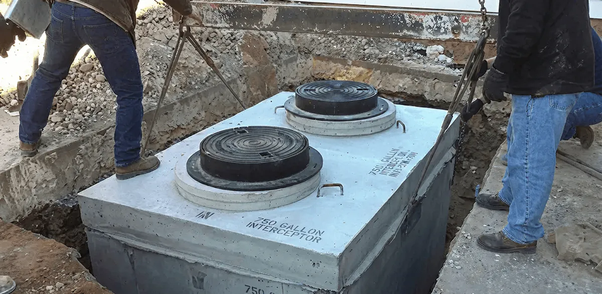 Grease trap installation for a commercial property drainage system in Lakeland, FL
