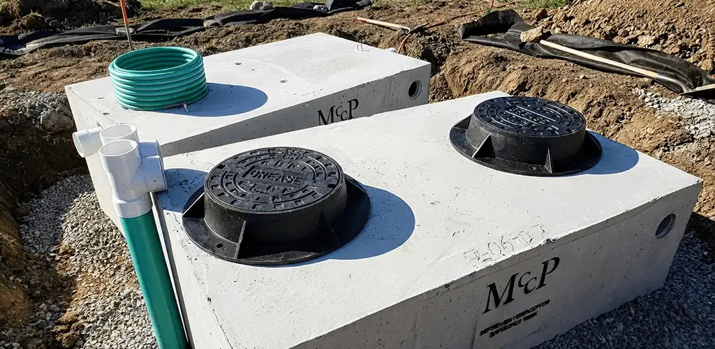 Grease trap installation unit set in place for drainage protection in Lakeland, FL