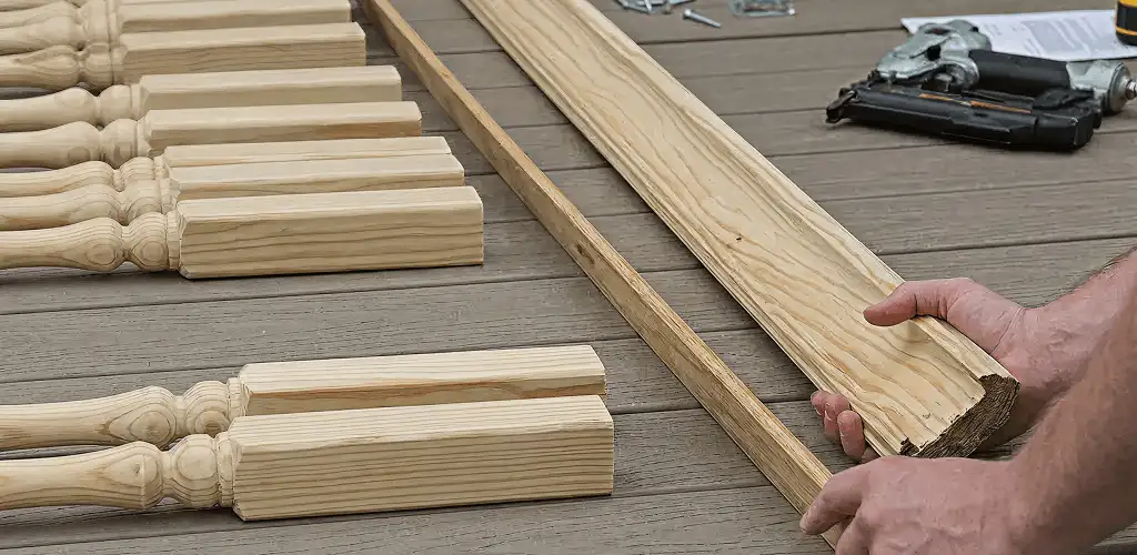 Handrail installation materials and wood components for stair rail work in Lakeland, FL